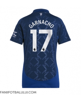 Manchester United Alejandro Garnacho #17 Tricou Fotbal Replică 2024-25 Femei Deplasare